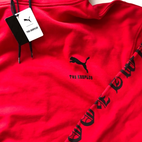 New The Kooples Sport PUMA graphic sleeve cotton hoodie - Picture 9 of 12